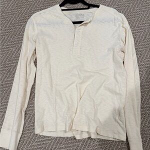 Men's Cream Henley Shirt